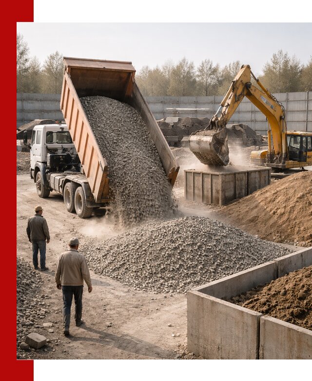 Доставка нерудных материалов с погрузкой и разгрузкой в волжском