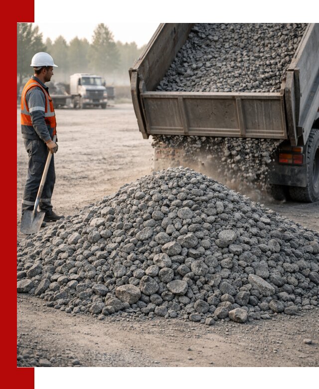 Гранитный щебень фракции 100–201 для строительства в волжском