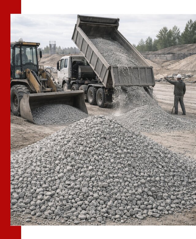 Доставка известнякового щебня фр. 5–20 в волжском