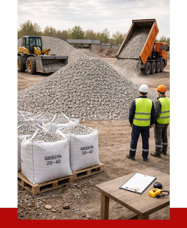 Известняковый щебень 20-40 в волжском от 2127 р. ПРОНЕРУДВлж