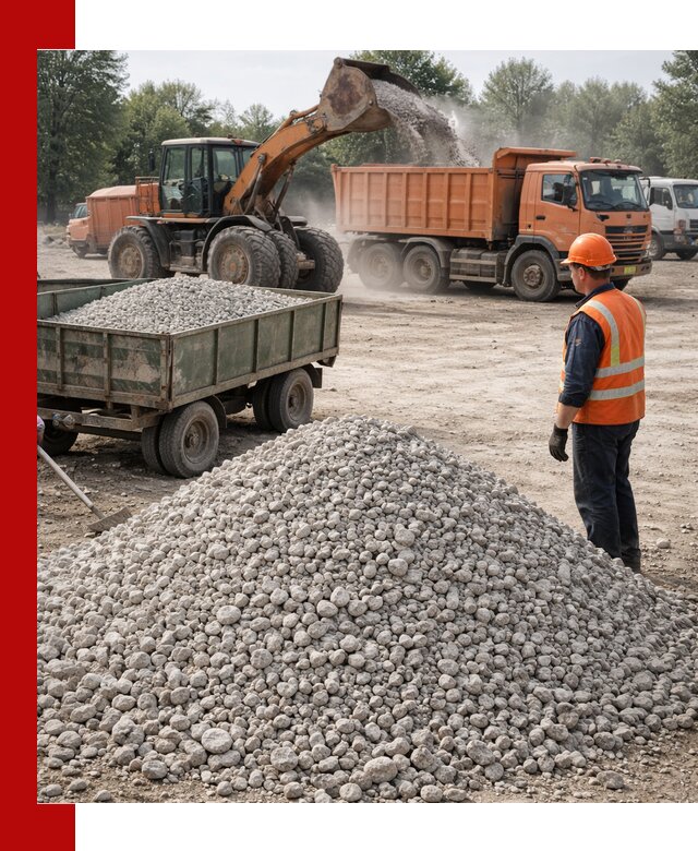 Доставка известнякового щебня фракция 20–40 в волжском