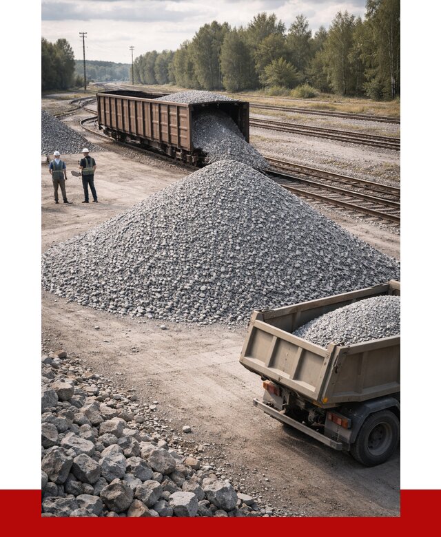 Железнодорожный щебень 20-60 в волжском от 1722 р. | ПРОНЕРУДВлж