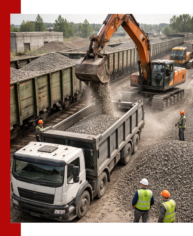 Железнодорожный щебень фракция 25–60 для поставок в волжском