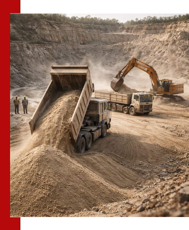 Карьерный песок навалом с доставкой в волжском