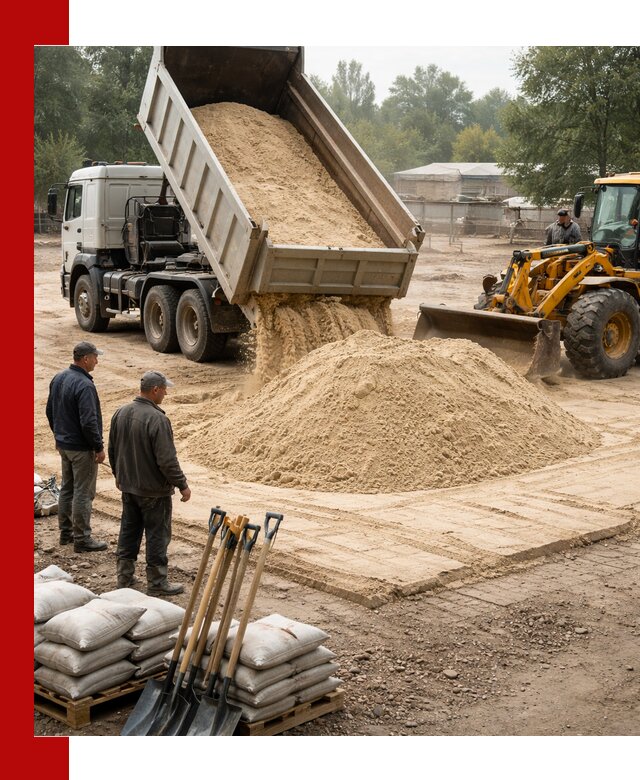 Доставка мытого песка в волжском с самосвалами по выгодной цене