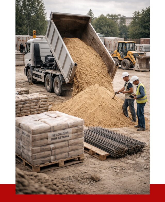 Песок для бетона в волжском от 2533 р. с доставкой, ПРОНЕРУДВлж