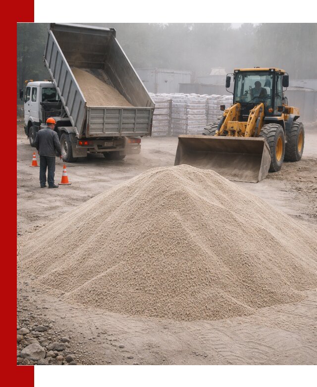 Кварцевый песок фракция 0–8 для стройработ в волжском