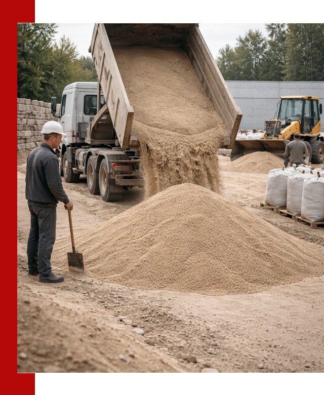 Кварцевый песок фракция 0–3 мм с доставкой в волжском