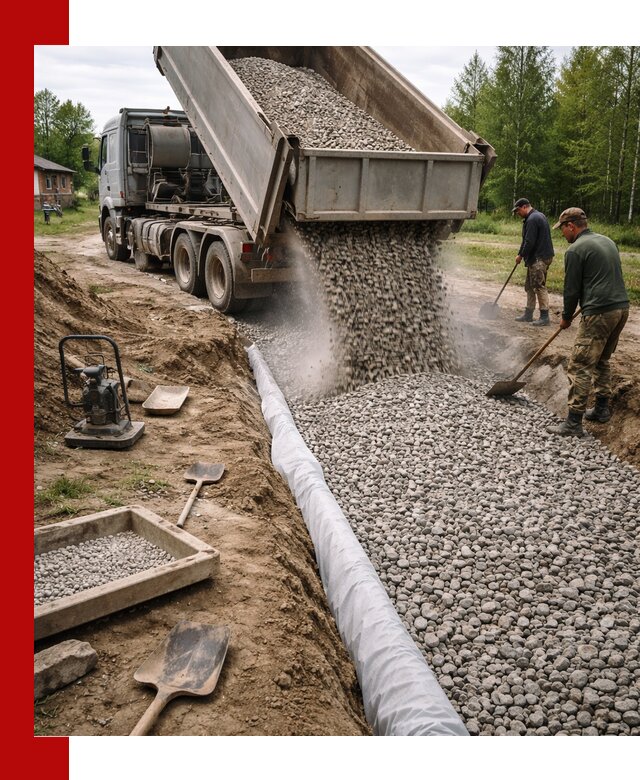 Гравий для дренажа с доставкой в волжском качественный и недорогой