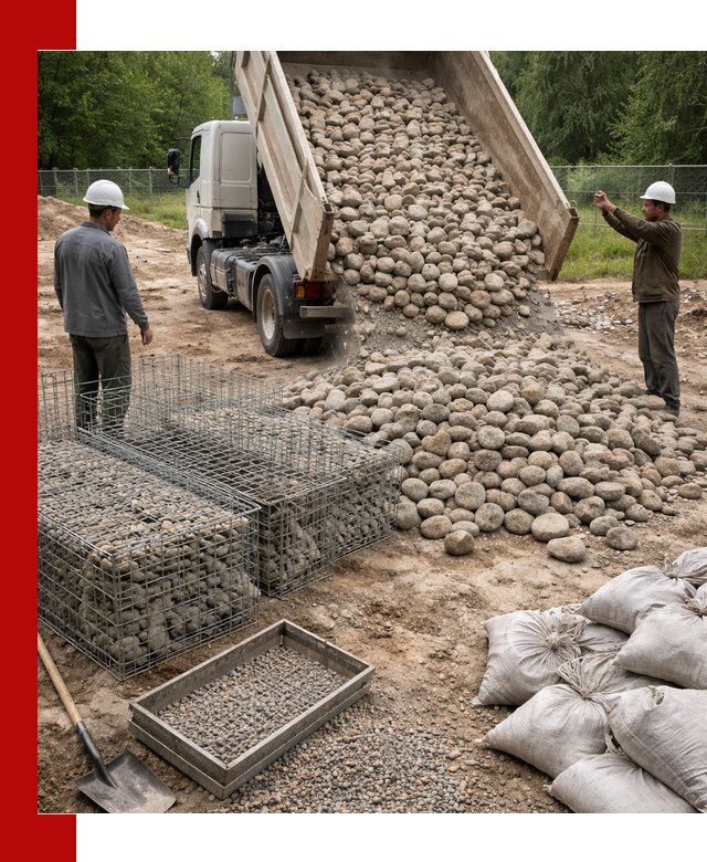 Камень для габионов фракция 70–151 в волжском