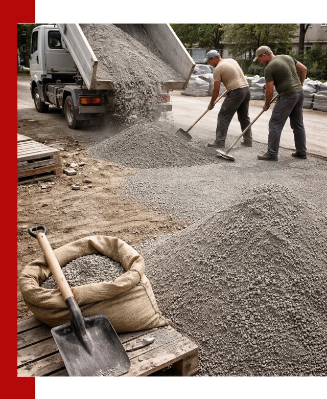 Отсев для тротуарной плитки в волжском — доставка и укладка