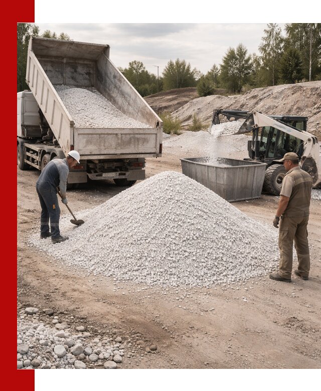 Доставка и продажа белой мраморной крошки в волжском