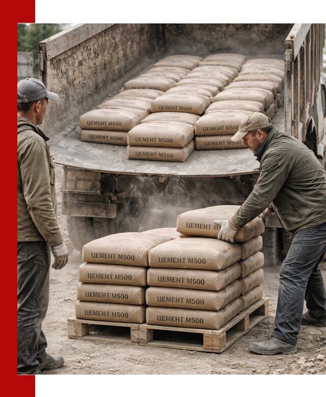 Цемент М500 с доставкой самосвалом в волжском