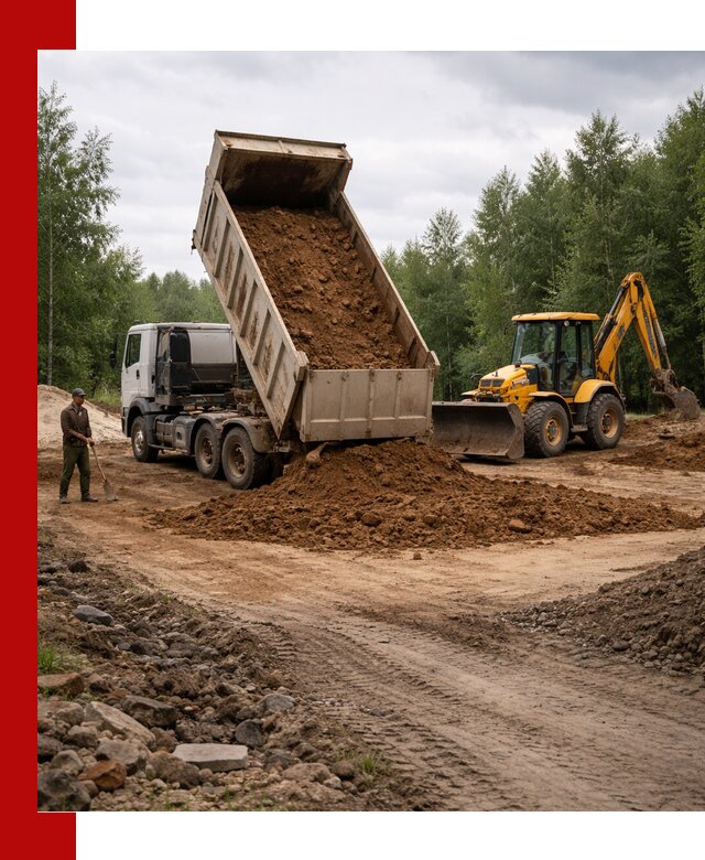 Доставка суглинка самосвалами в волжском подсыпка и планировка