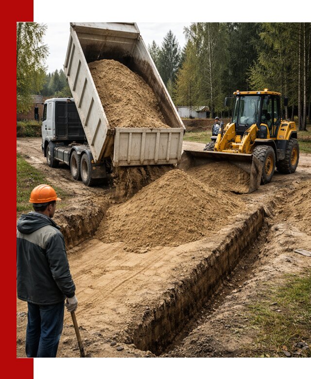 Доставка песчаного грунта в волжском для строительных работ
