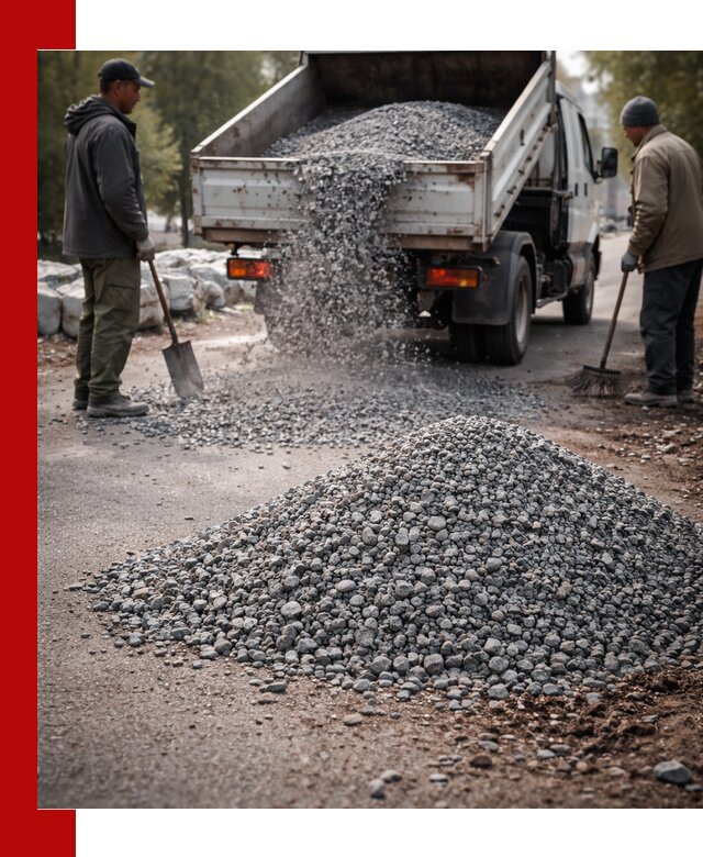 Гранитная крошка для посыпки дорог и тротуаров в волжском