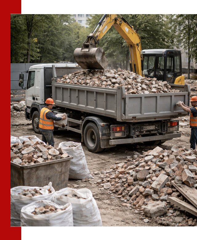 Вывоз строительного мусора в волжском с самосвалами и контейнерами