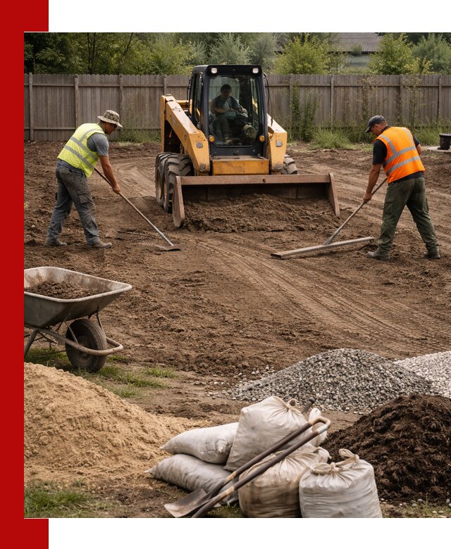 Выравнивание участка под строительство и благоустройство в волжском