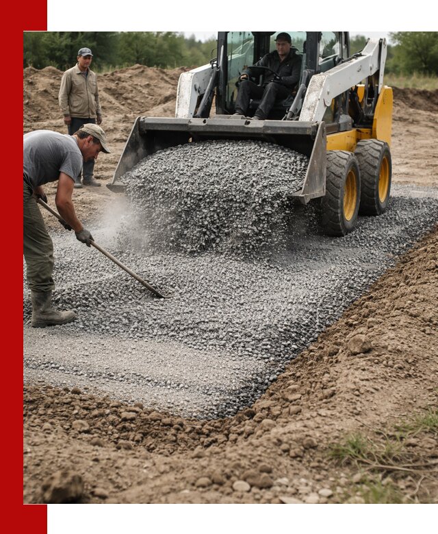 Устройство щебеночной подушки в волжском для дорог и фундаментов